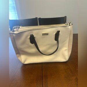 Kate Spade Black, Tan, and Cream Tote Bag - Leighann Laurel Shoulder Bag